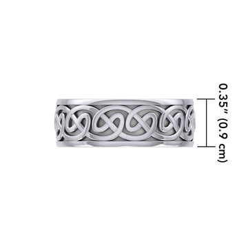 A Never-ending artwork ~ Sterling Silver Celtic Knotwork Ring TR354 - Jewelry